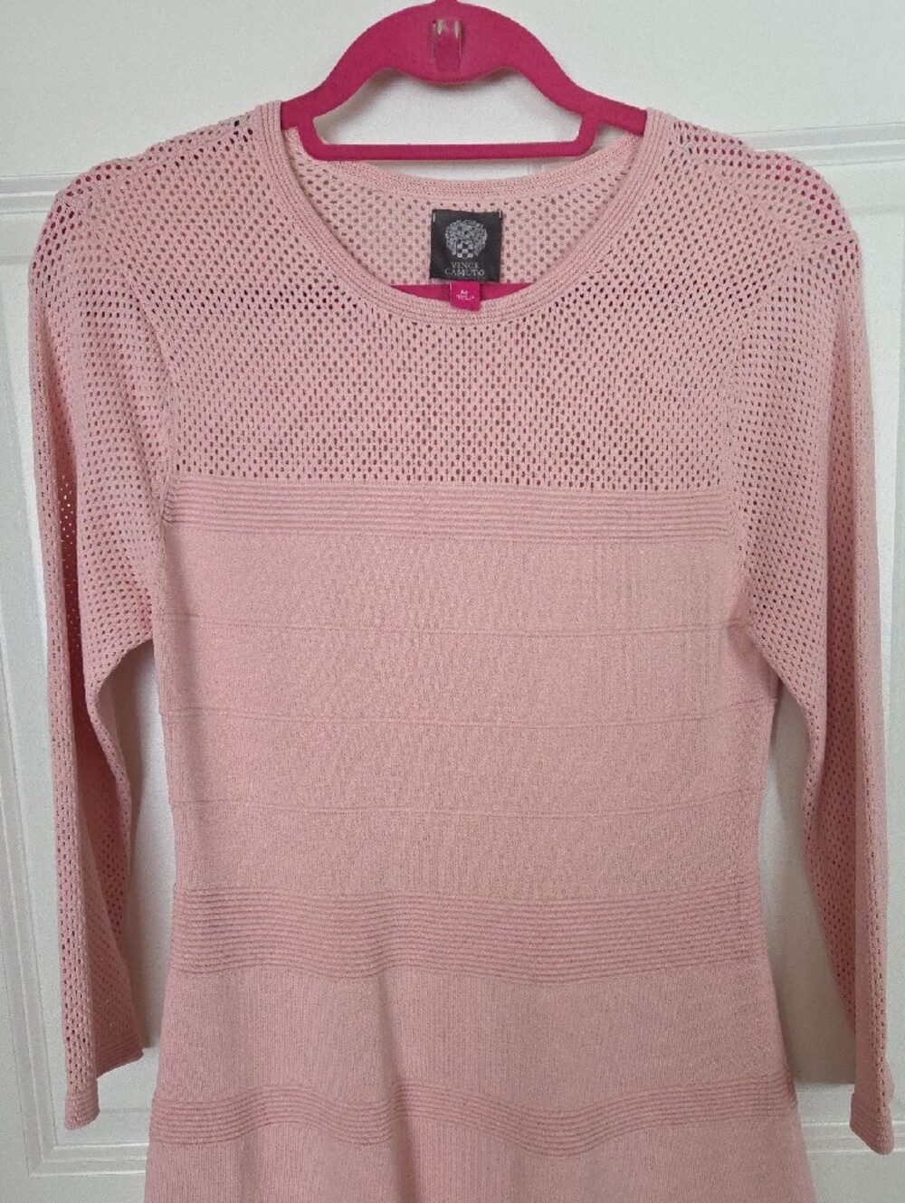 Vince Camuto Blush Pink Fit And Flare Dress - Picture 4 of 6